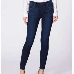 Paige Verdugo Dark Wash Ankle Zip Jeans Size 27